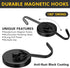 MIKEDE Magnetic Hooks, 110LB Heavy Duty Neodymium Black Magnet Hooks, Strong Swivel Magnetic Hooks Rust Proof for Indoor Outdoor Hangers Hanging, ...